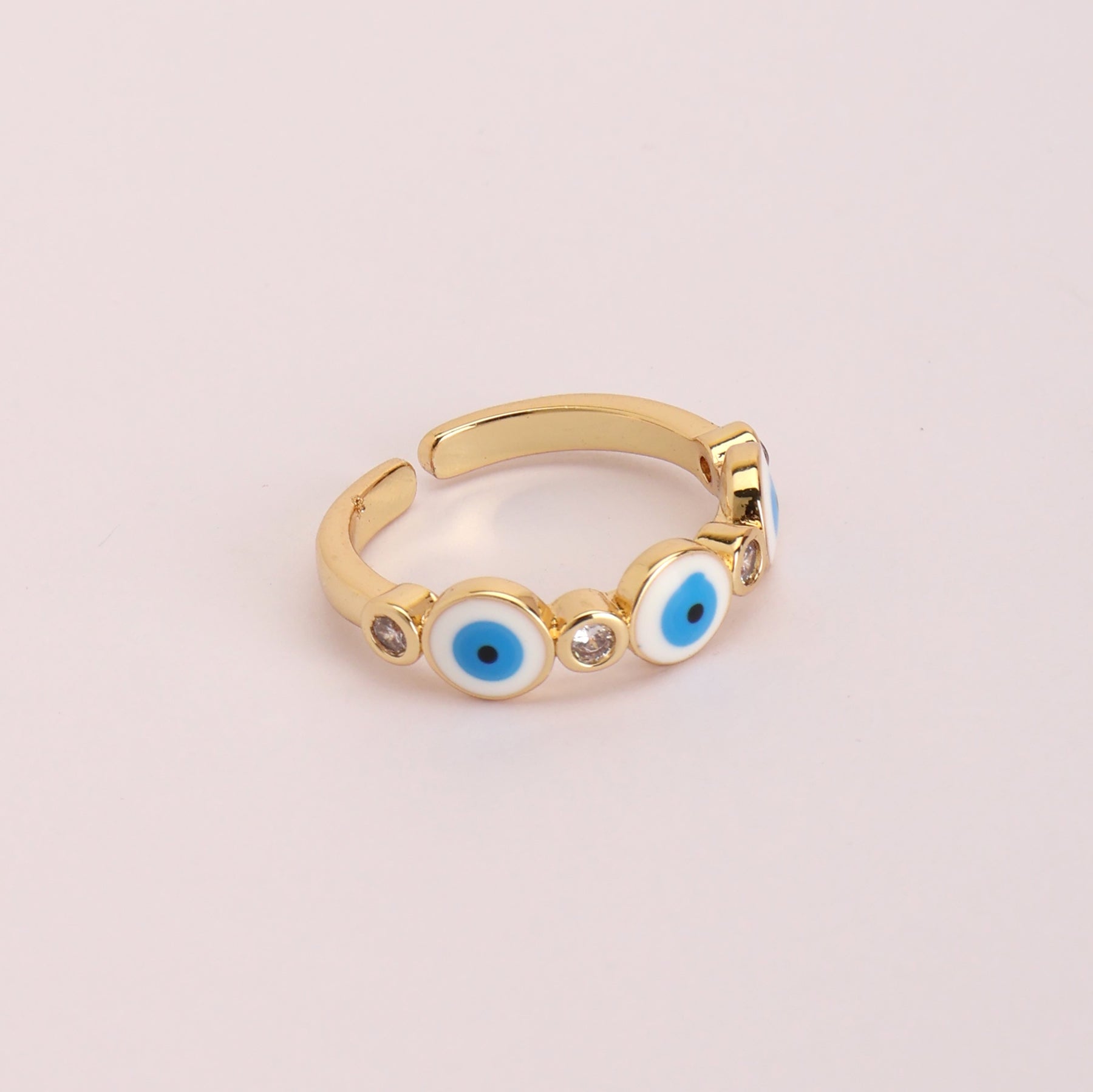 Evil Eye Adjustable Finger- Ring (Set of 3)