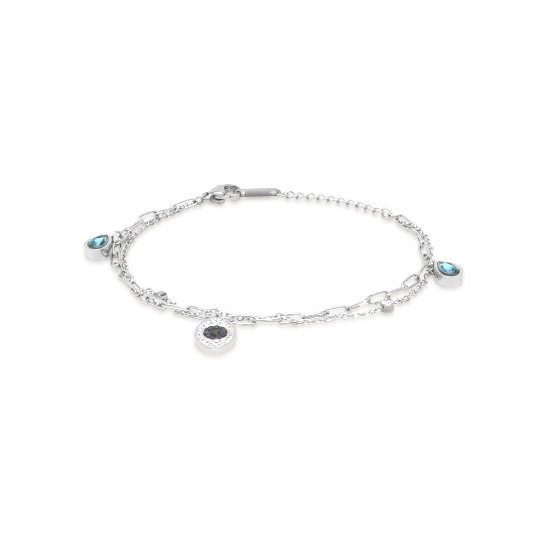 Mystic Evil Eye Silver Plated - Adjustable Bracelet