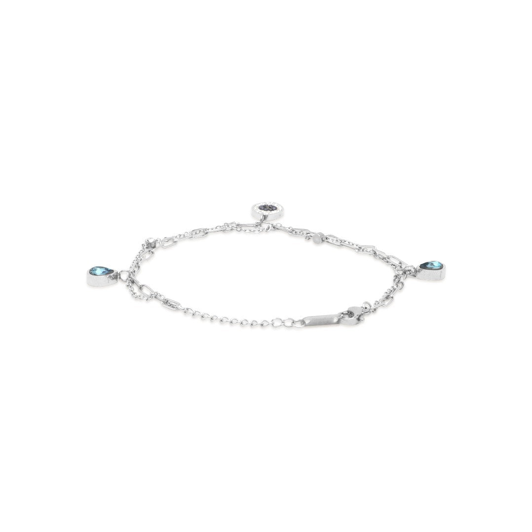 Mystic Evil Eye Silver Plated - Adjustable Bracelet