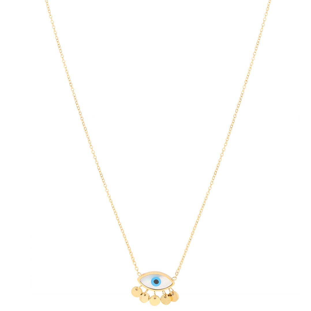 Gold Plated Evil Eye Pendant