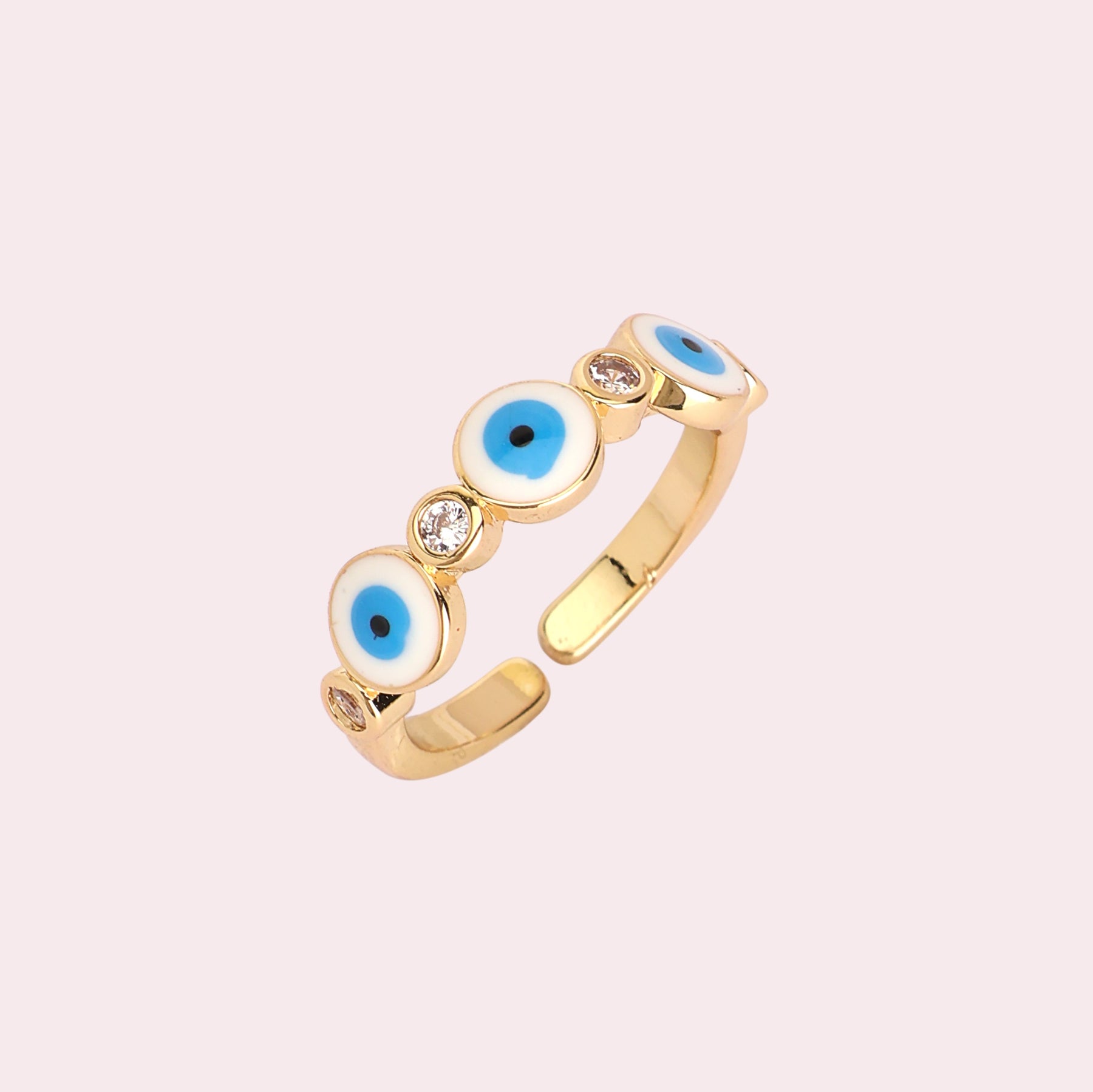 Evil Eye Adjustable Finger- Ring (Set of 3)