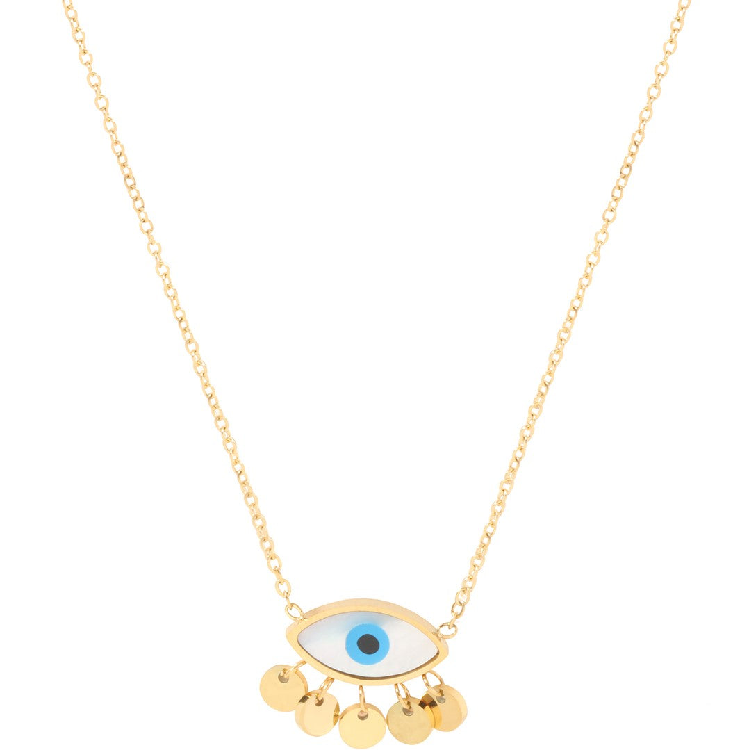 Gold Plated Evil Eye Pendant
