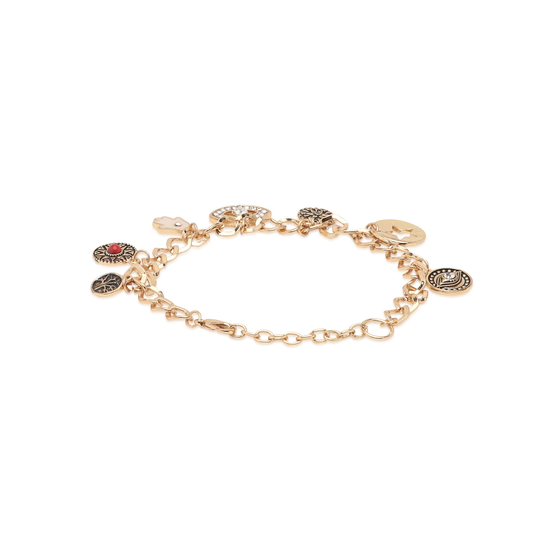 Evil Eye Hamsa Gold Plated - Adjustable Bracelet