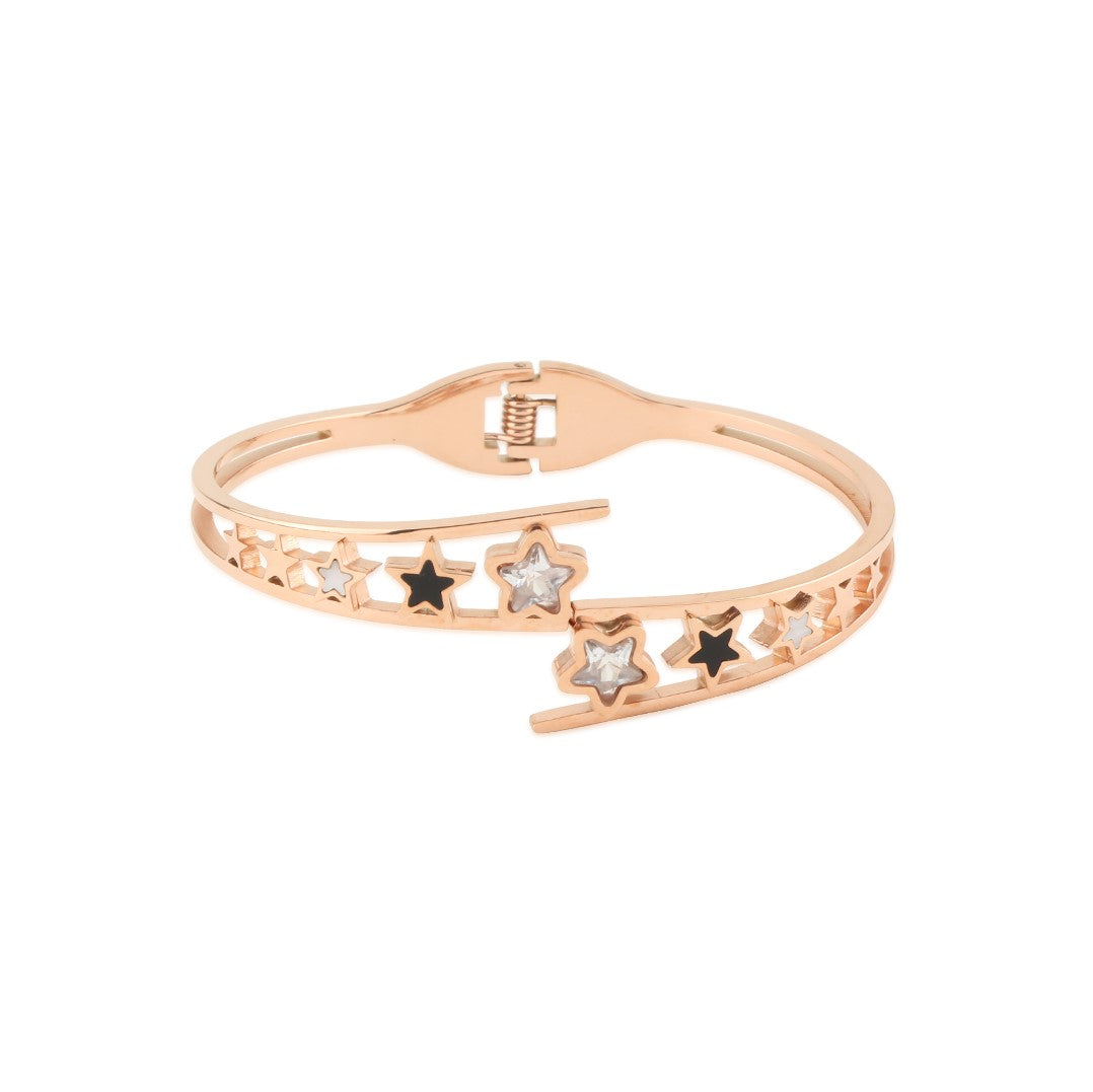 Star Rose Gold-Plated Link Bracelet