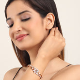 Butterfly Rose Gold- Plated- Cuff Bracelet
