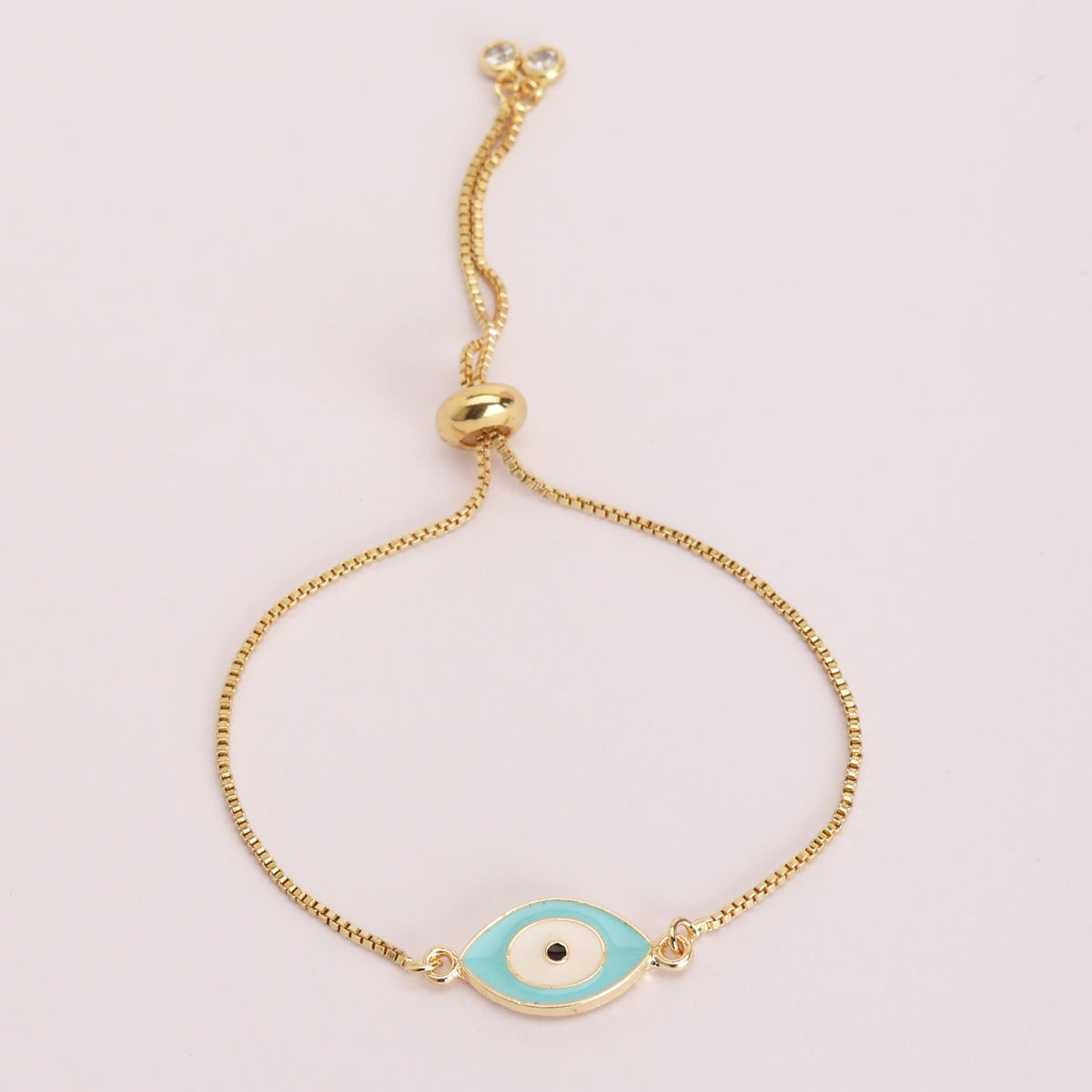 Turquoise And White Adjustable Bracelet