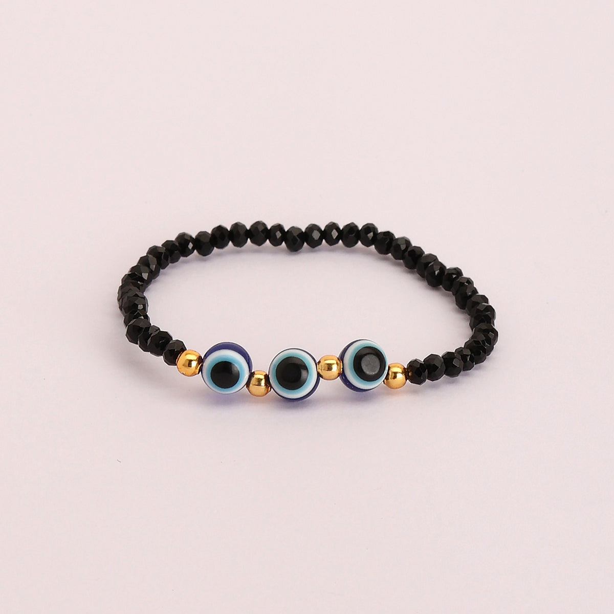 Evil Eye Black - Strechable Bracelet