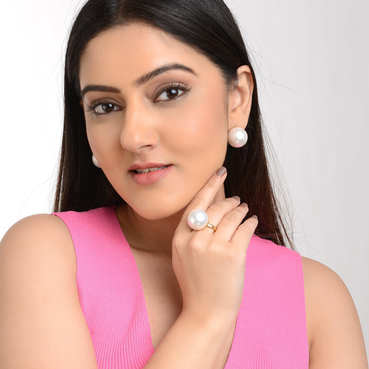 CHIC Pearl Ball Finger Ring - 20 mm - 25 mm