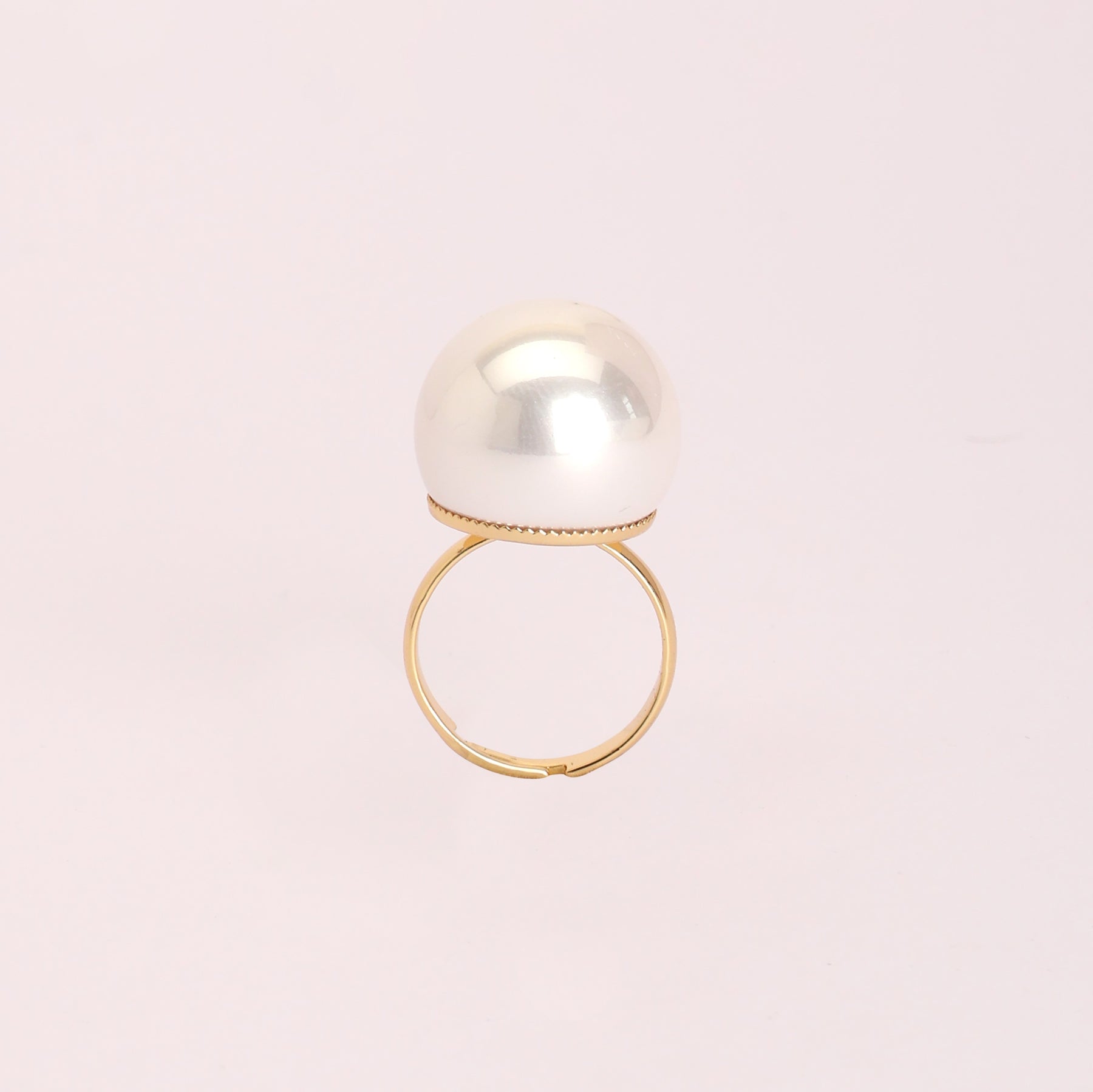CHIC Pearl Ball Finger Ring - 20 mm - 25 mm