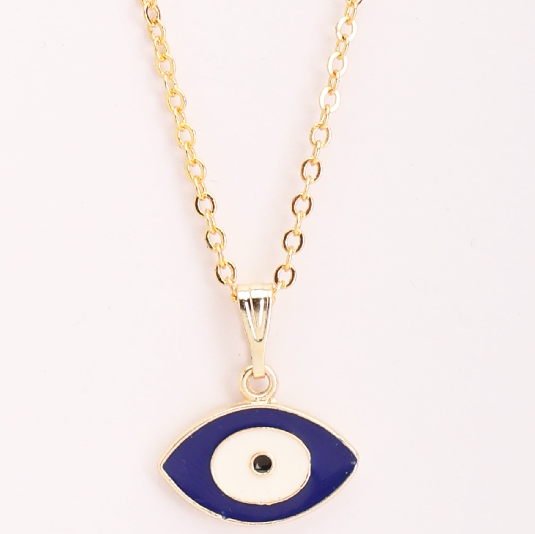 Gold Plated Basic Blue Evil Eye Pendant