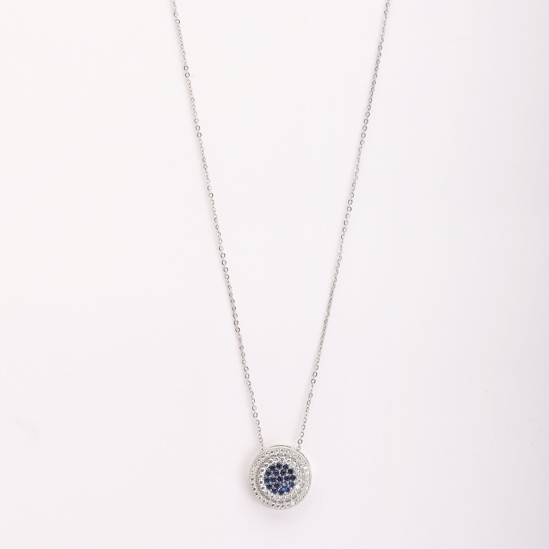 Silver Plated Evil Eye Symbol Pendant