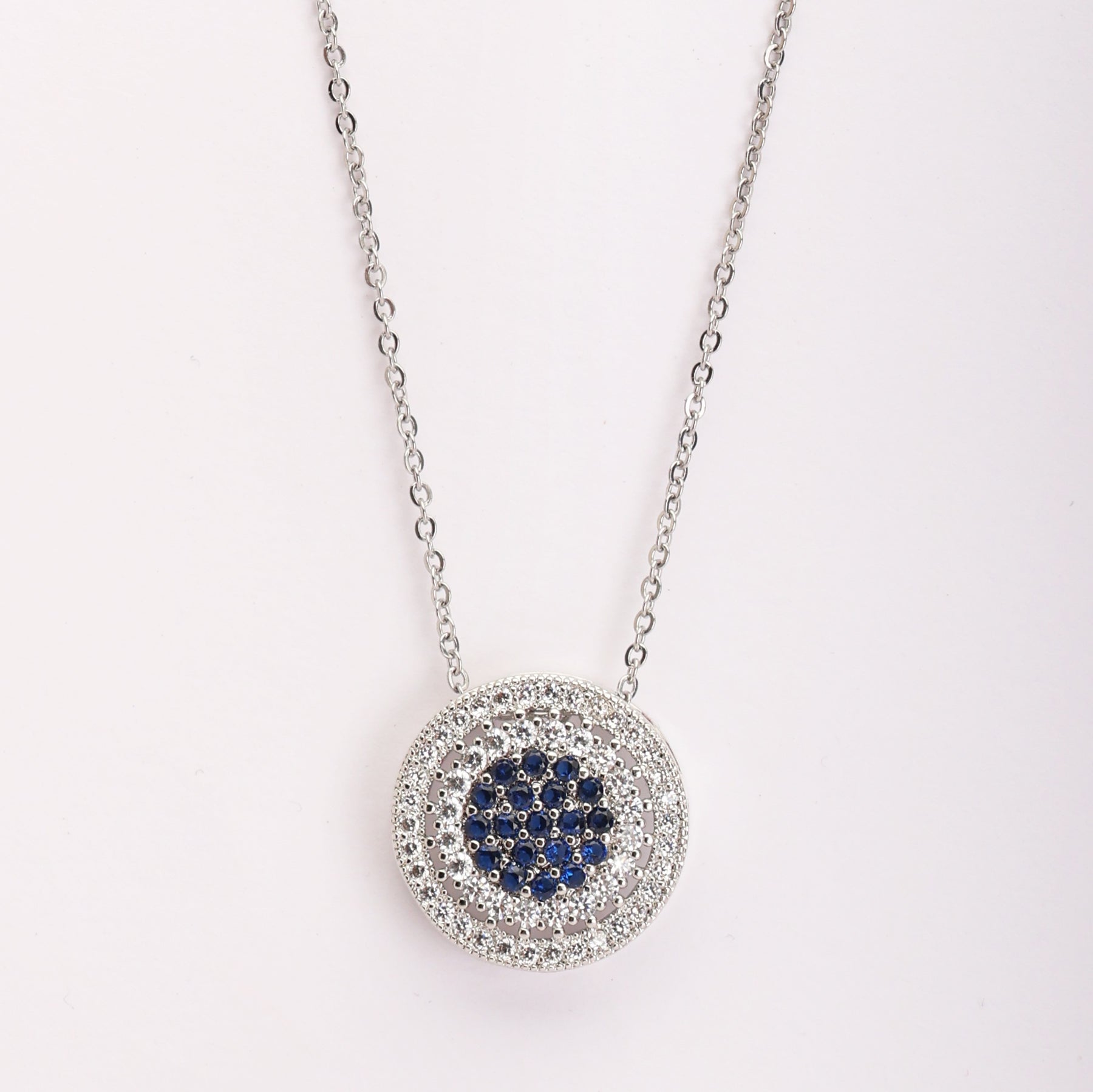 Silver Plated Evil Eye Symbol Pendant