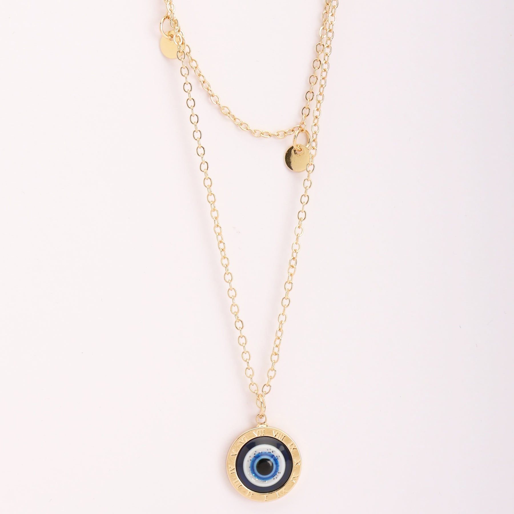 Charm Multi - Layer Evil Eye Pendant Chain