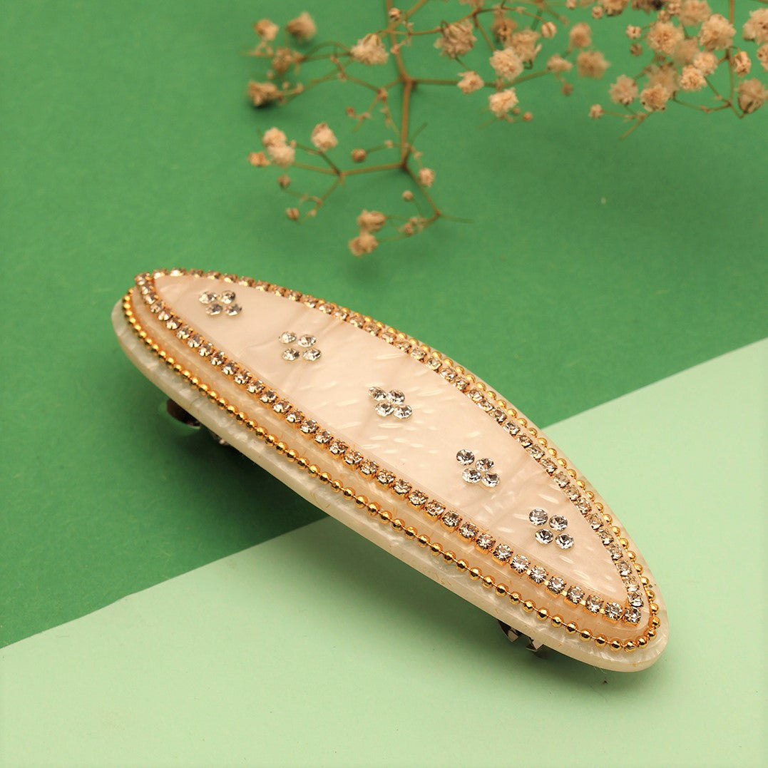 Laida Women Embellished Metal French Barrette