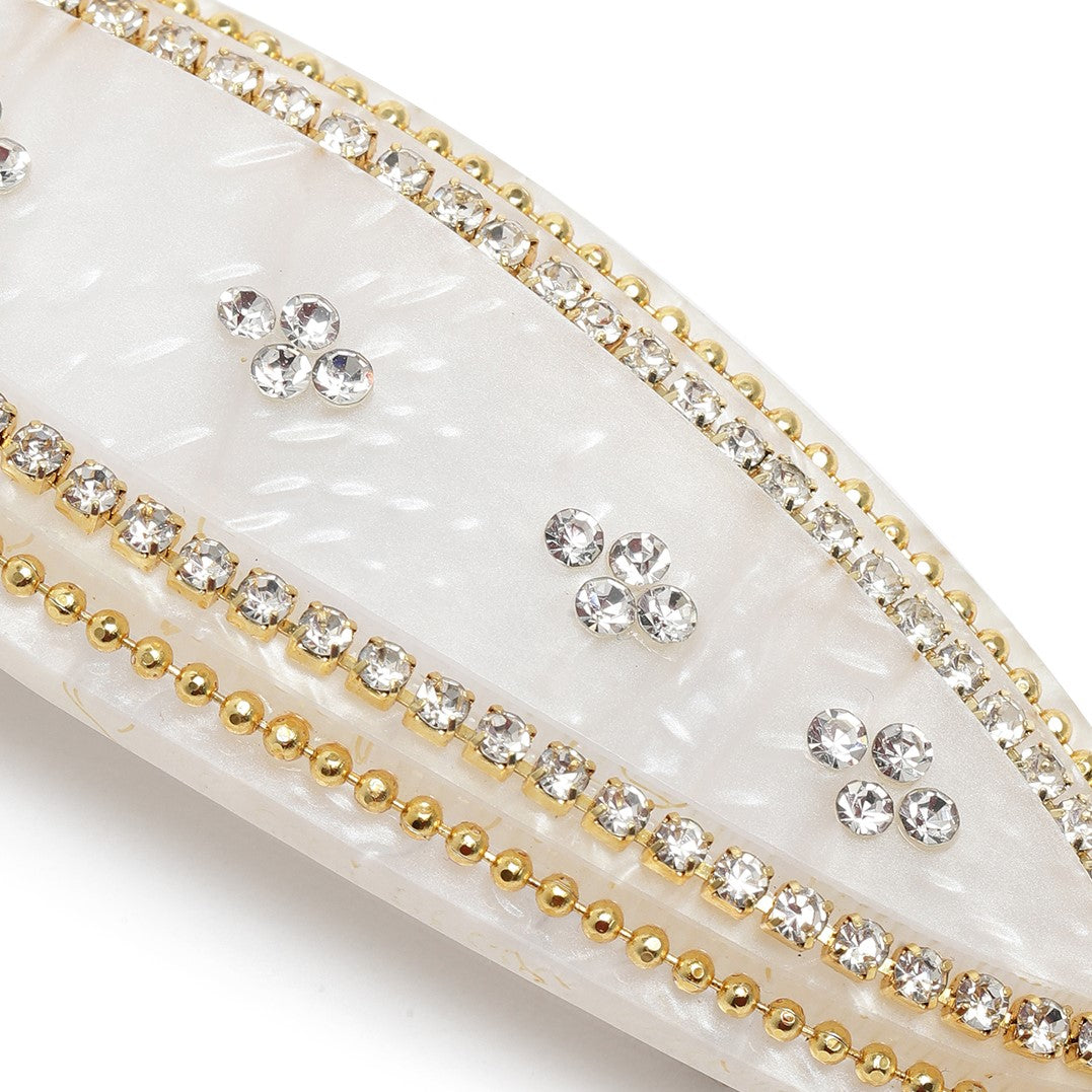 Laida Women Embellished Metal French Barrette