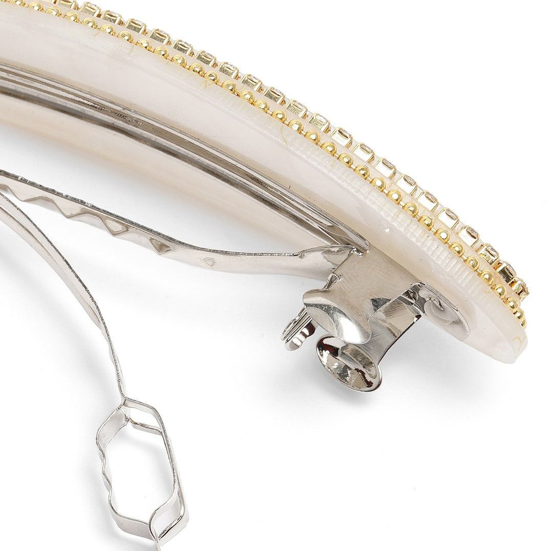 Laida Women Embellished Metal French Barrette