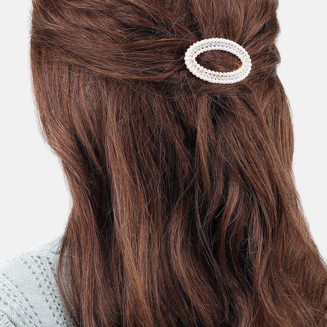 Laida Women Metal Embellished French Barrette