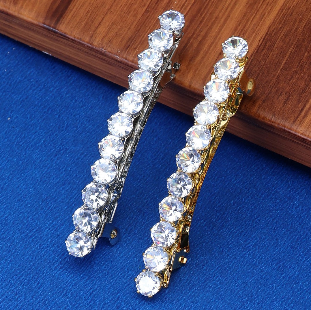 Laida Women Set of 2 Metal Embellished French Barrette