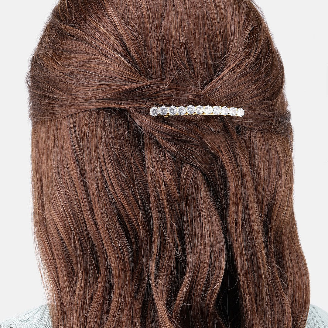 Laida Women Set of 2 Metal Embellished French Barrette