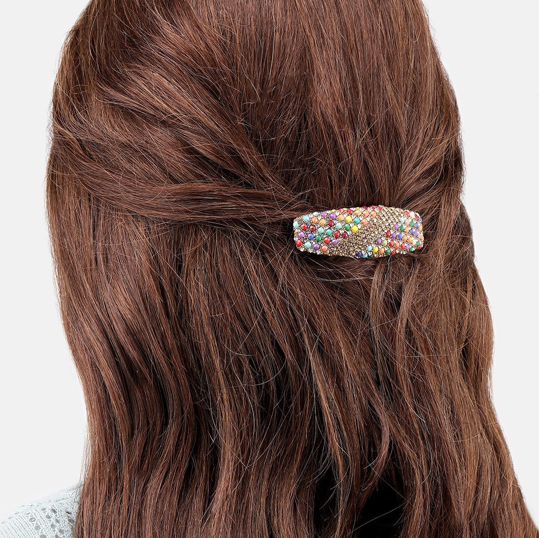 Laida Women Set of 3 Metal Embellished French Barrette