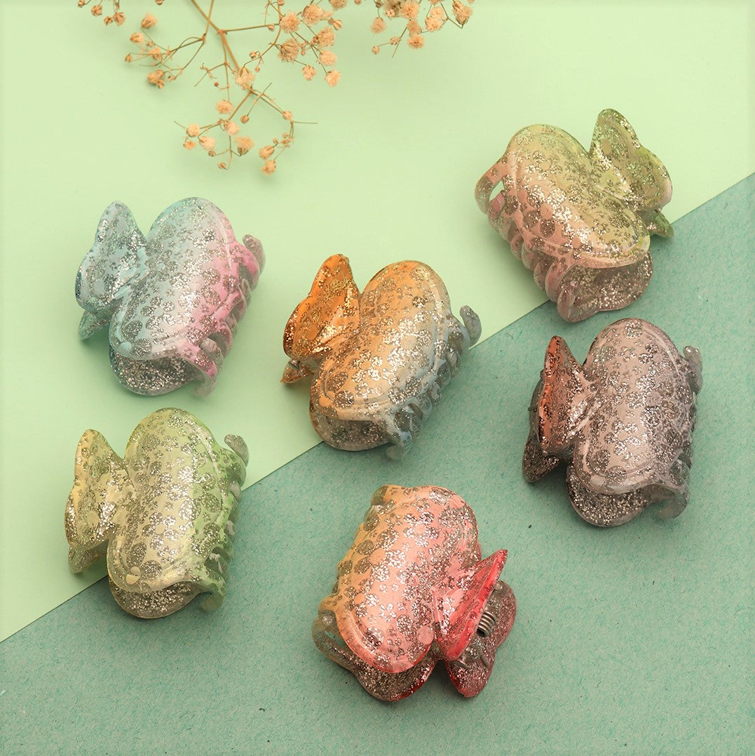 Laida Women Set of 6 Metal Embellished Claw Clip