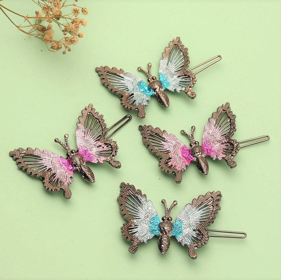 Laida Women Set of 4 Metal Embellished Hair Accessory Set