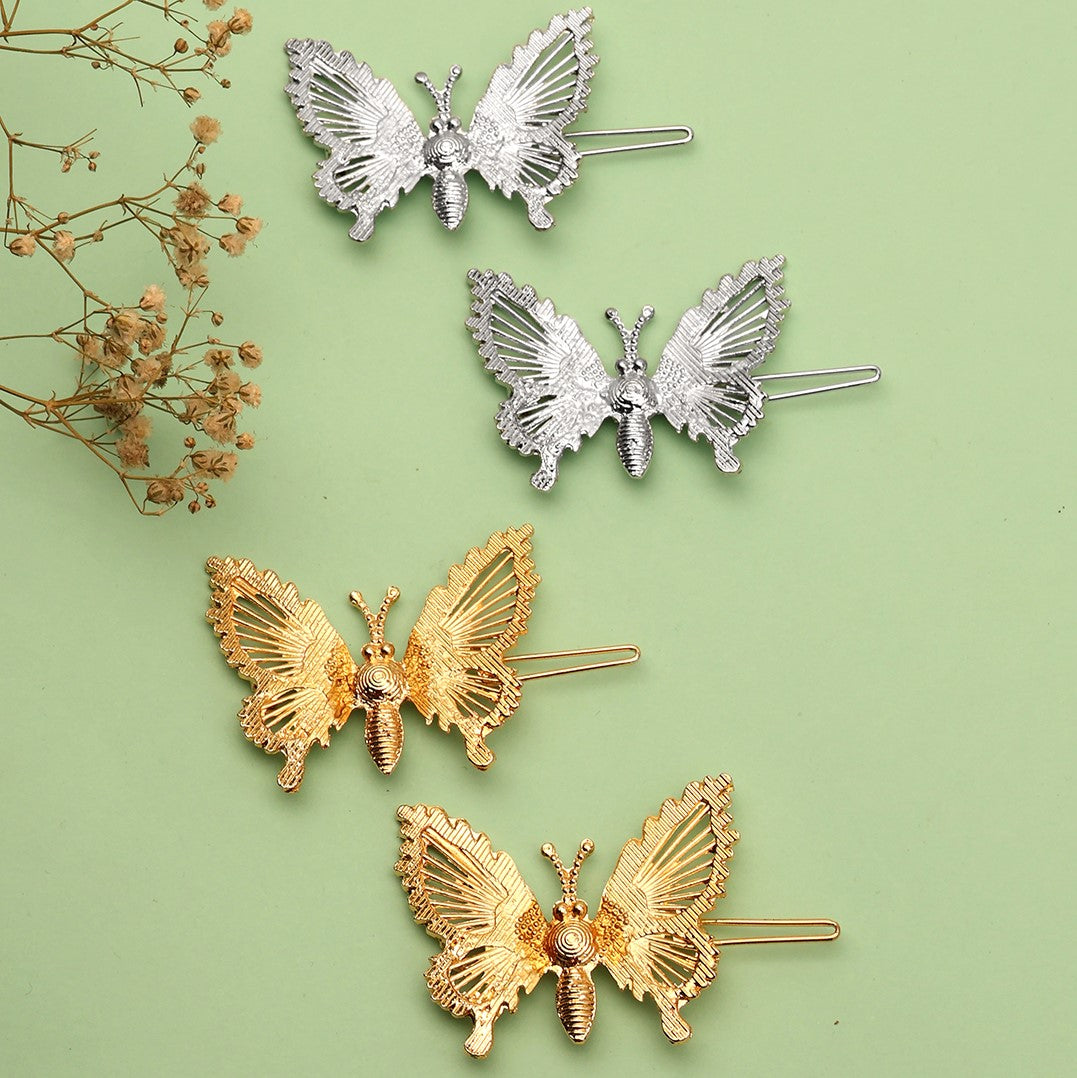 Laida Women Set of 4 Metal Embellished Hair Accessory Set