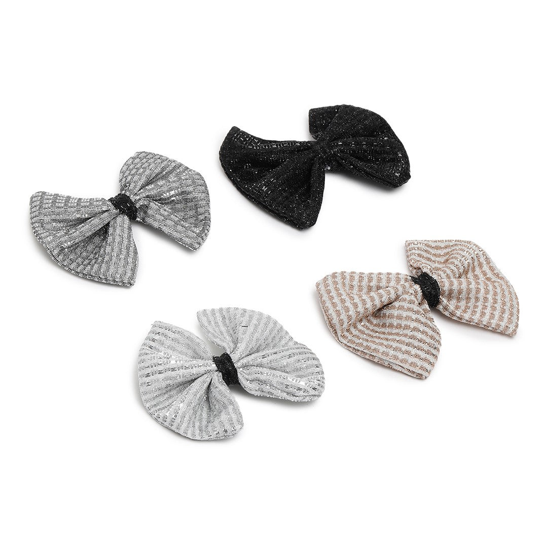 Laida Girls Set of 4 Metal Embellished French Barrette