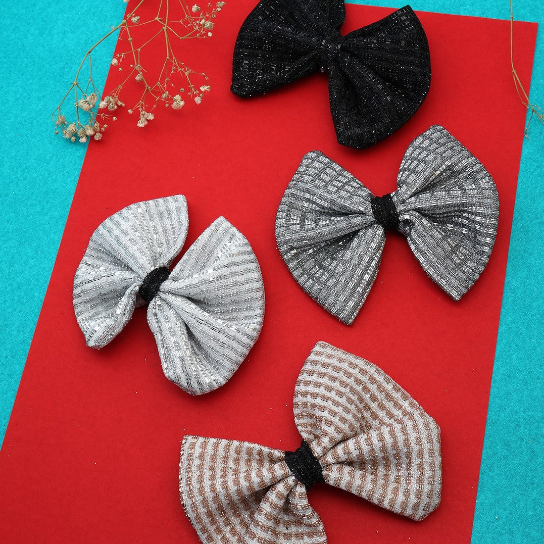 Laida Girls Set of 4 Metal Embellished French Barrette