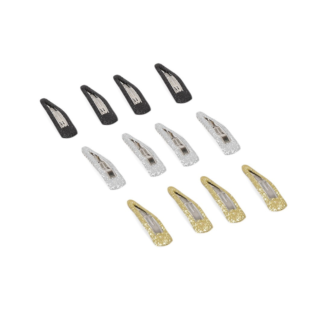 Laida Girls Set of 12 Metal Embellished Tic Tac Hair Clip