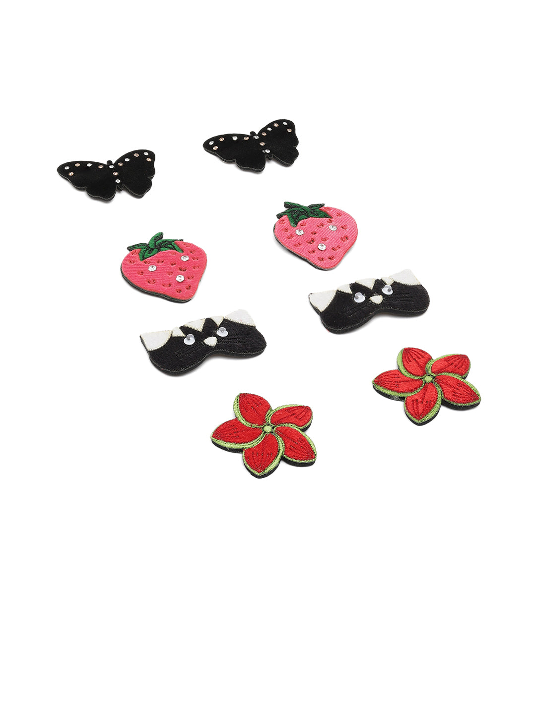 Laida Girls Set of 8 Metal Embellished Tic Tac Hair Clip