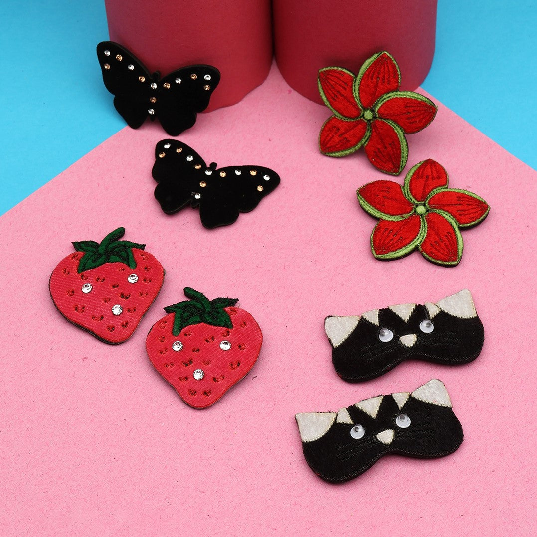 Laida Girls Set of 8 Metal Embellished Tic Tac Hair Clip