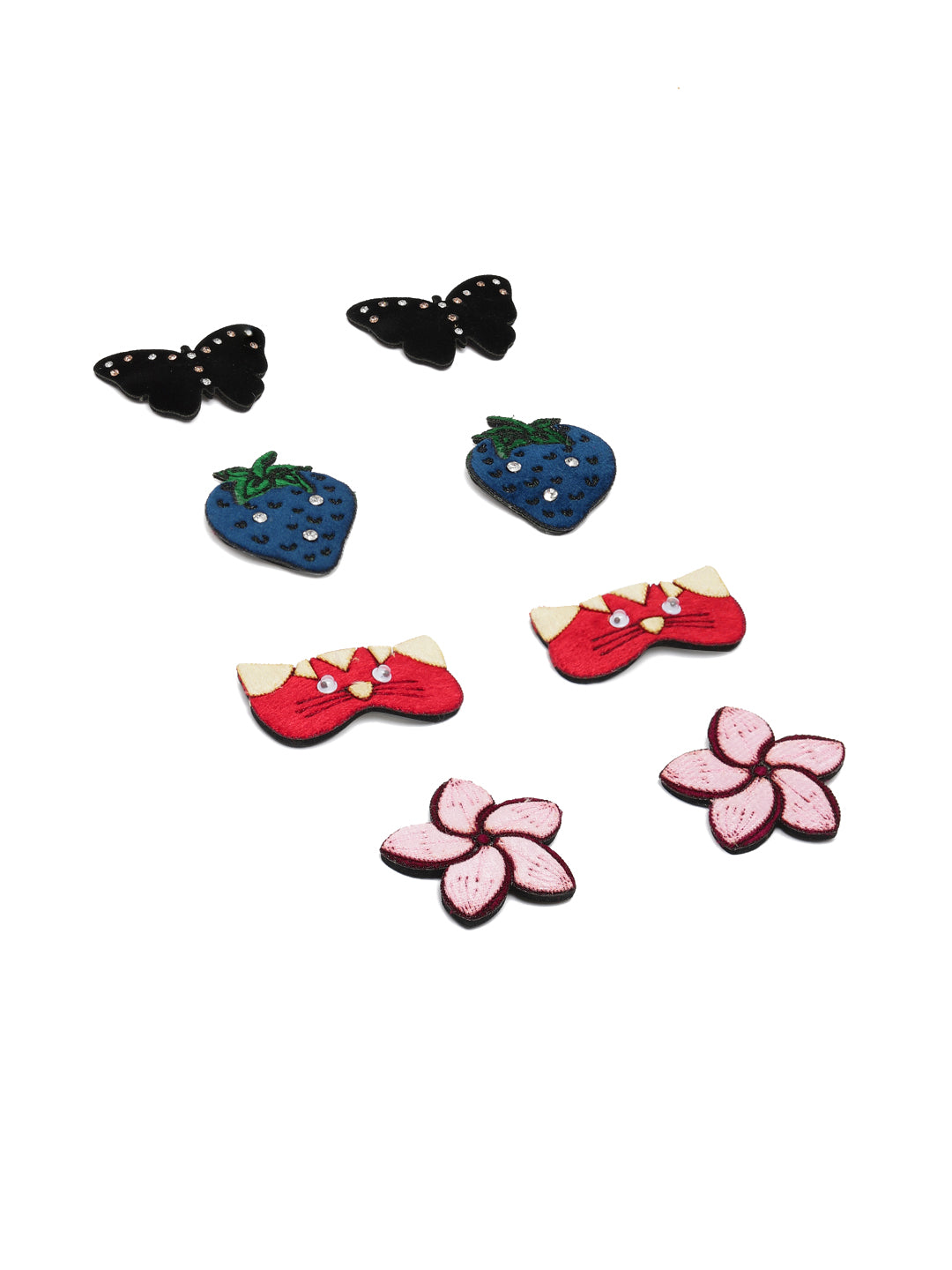 Laida Girls Set of 8 Metal Embellished Tic Tac Hair Clip