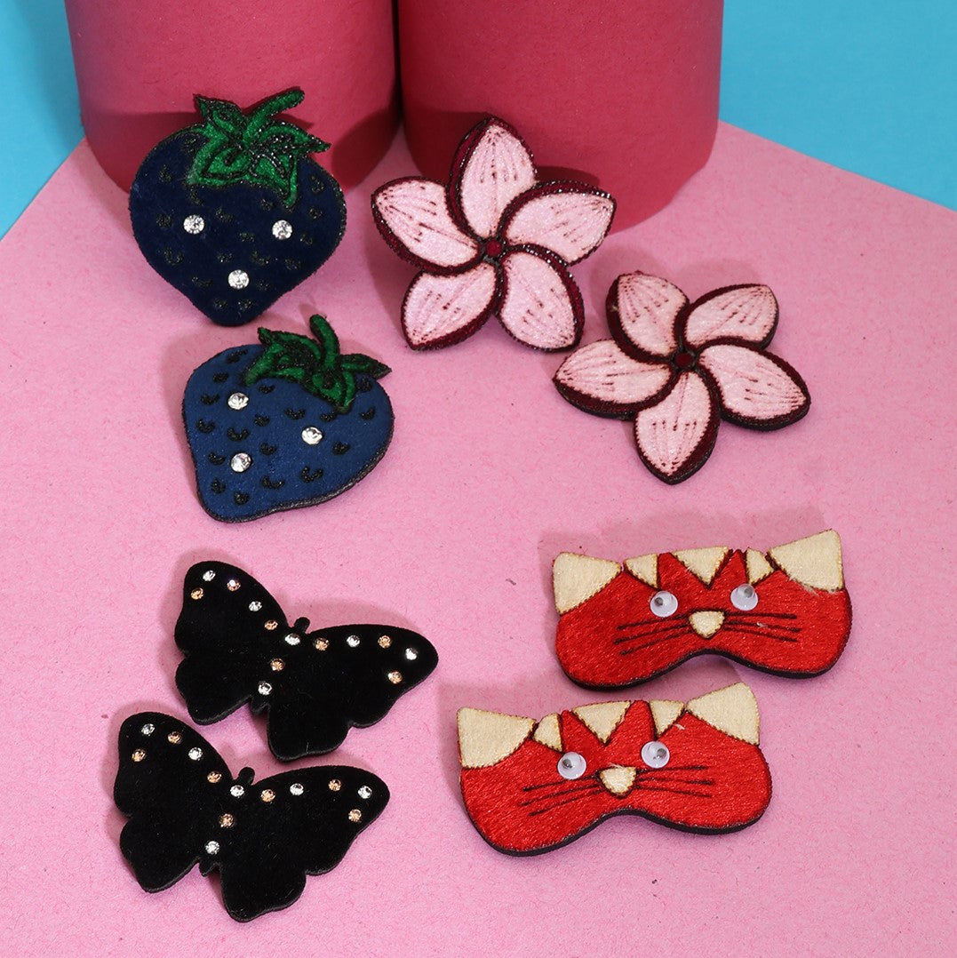 Laida Girls Set of 8 Metal Embellished Tic Tac Hair Clip