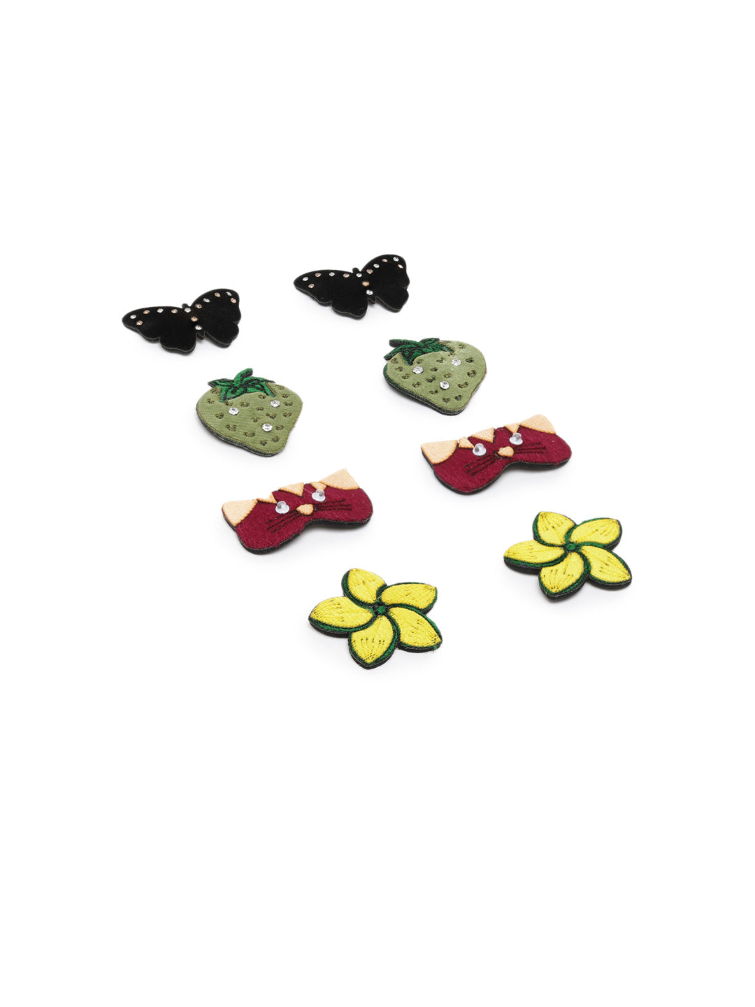 Laida Girls Set of 8 Metal Embellished Tic Tac Hair Clip