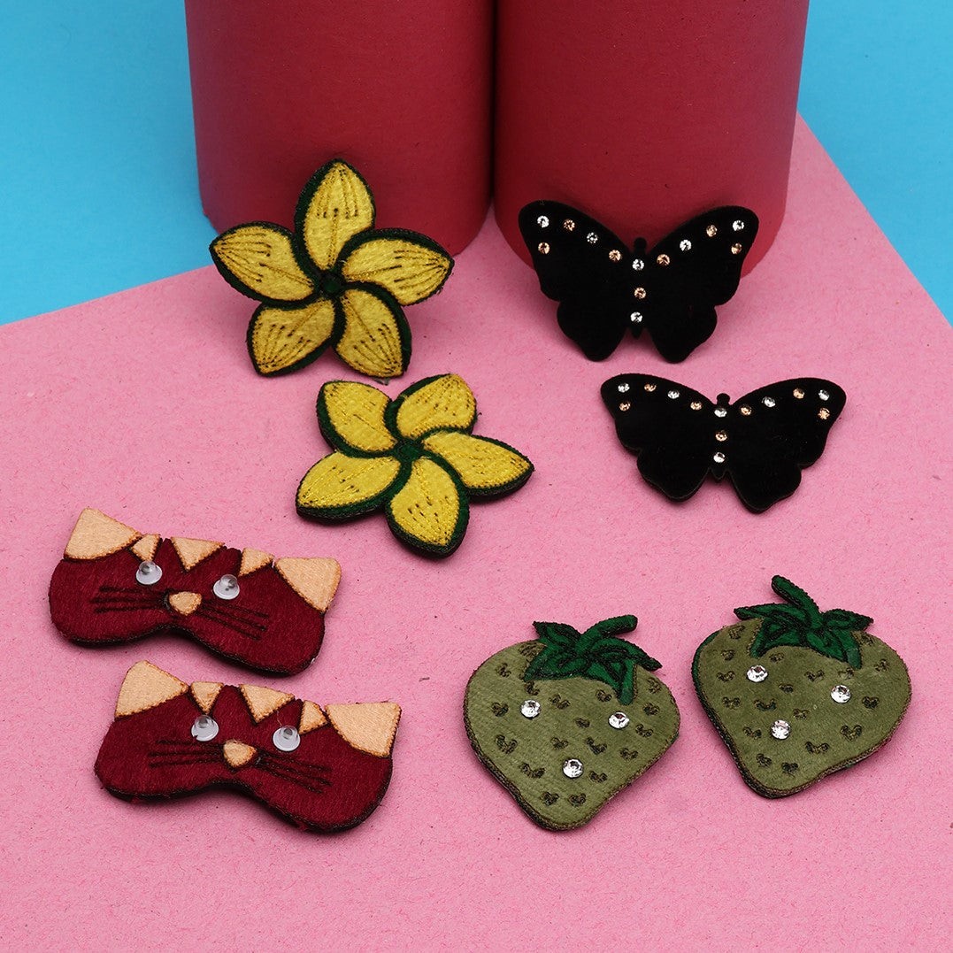 Laida Girls Set of 8 Metal Embellished Tic Tac Hair Clip