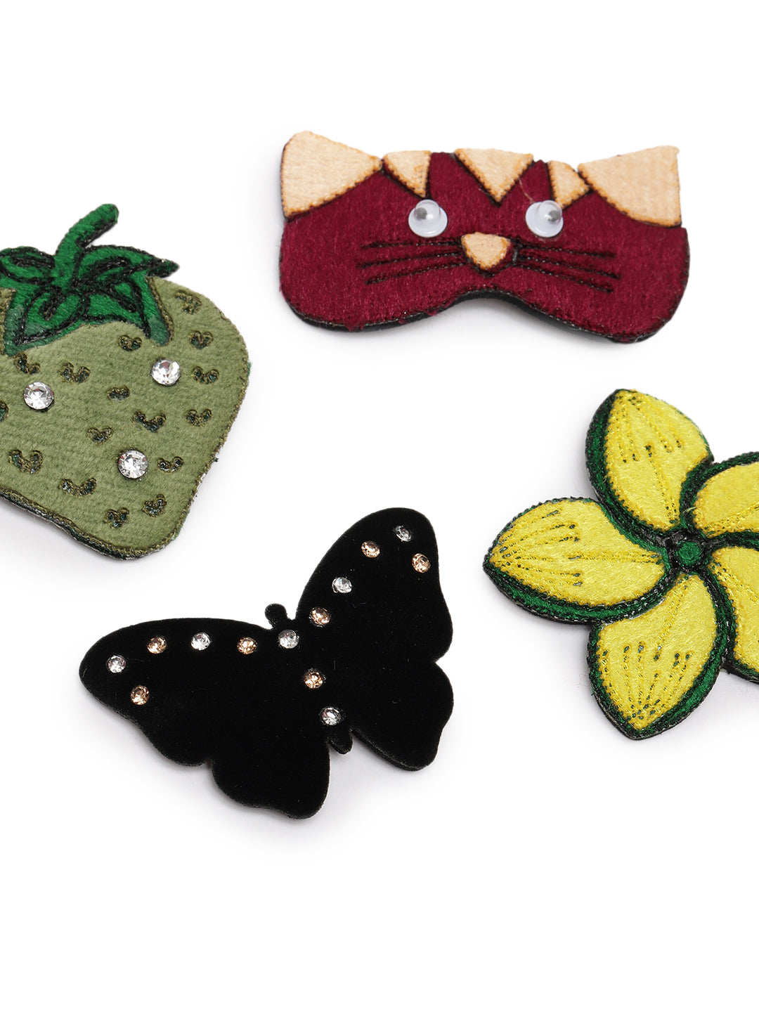 Laida Girls Set of 8 Metal Embellished Tic Tac Hair Clip