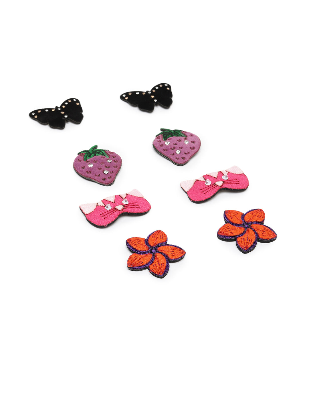 Laida Girls Set of 8 Metal Embellished Tic Tac Hair Clip