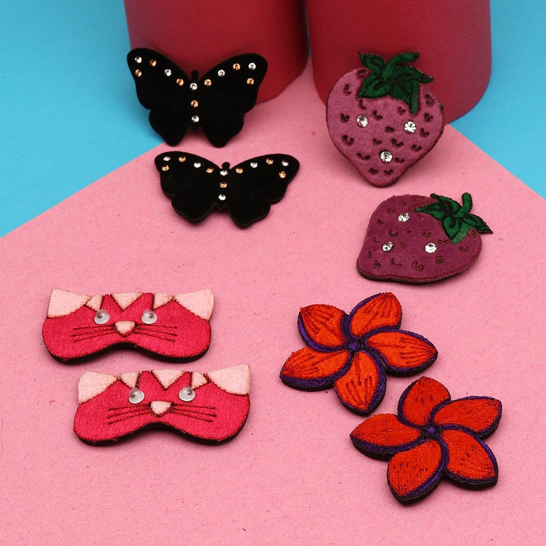 Laida Girls Set of 8 Metal Embellished Tic Tac Hair Clip