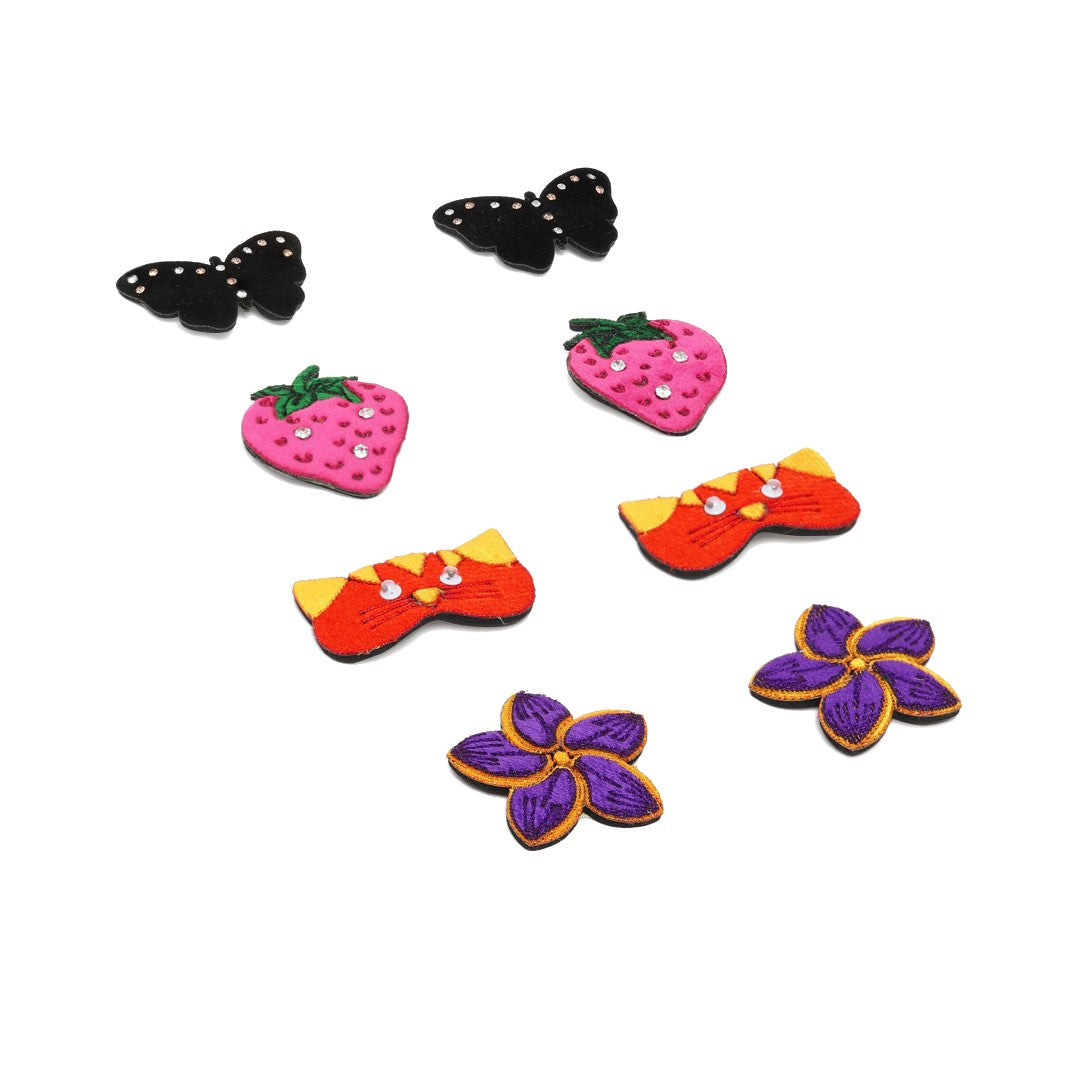 Laida Girls Set of 8 Metal Embellished Tic Tac Hair Clip
