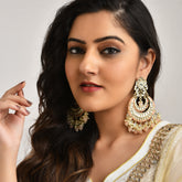 Peach-Coloured Classic Chandbalis Earrings