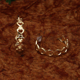 Gold-Plated Heart Shaped Earrings