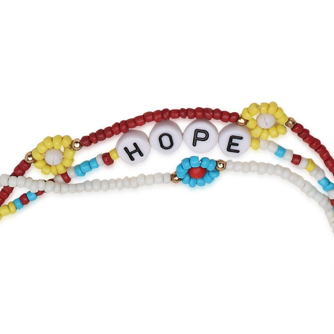 Gold & Yellow Stone & Beads Link Bracelet