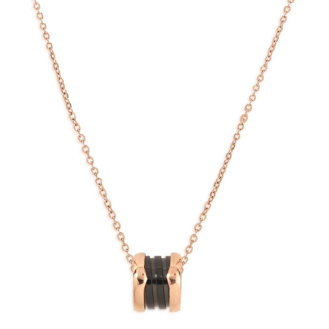 Laida Women Rose Gold-Plated AD Studded Pendant with chain