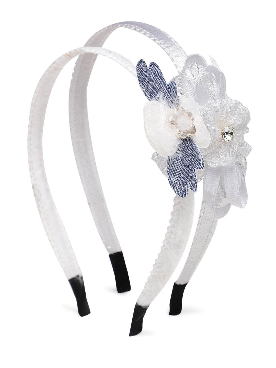 Laida Girls Set of 2 White Embellished Hairbands