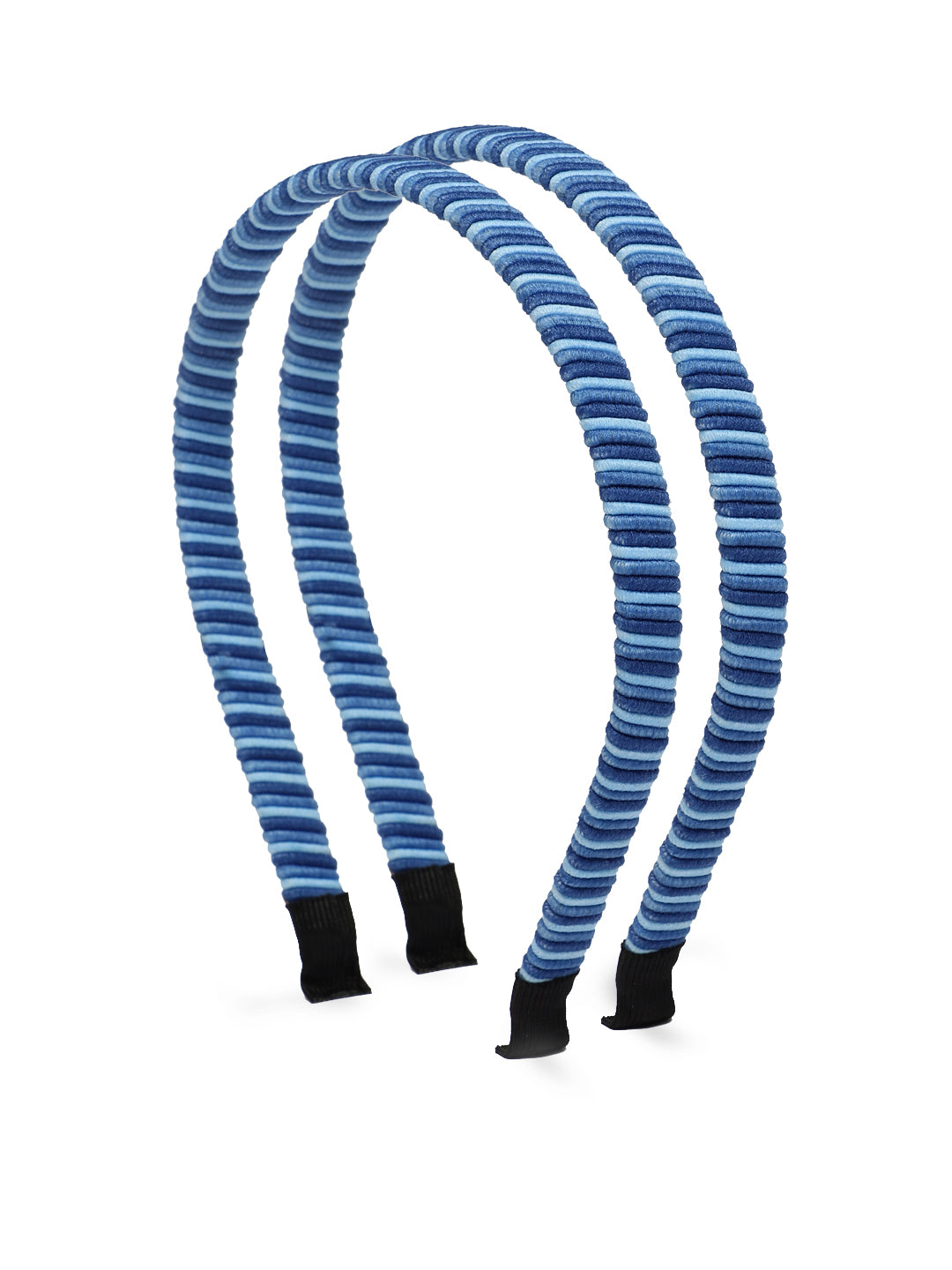 Laida Girls Set of 2 Blue Striped Hairbands