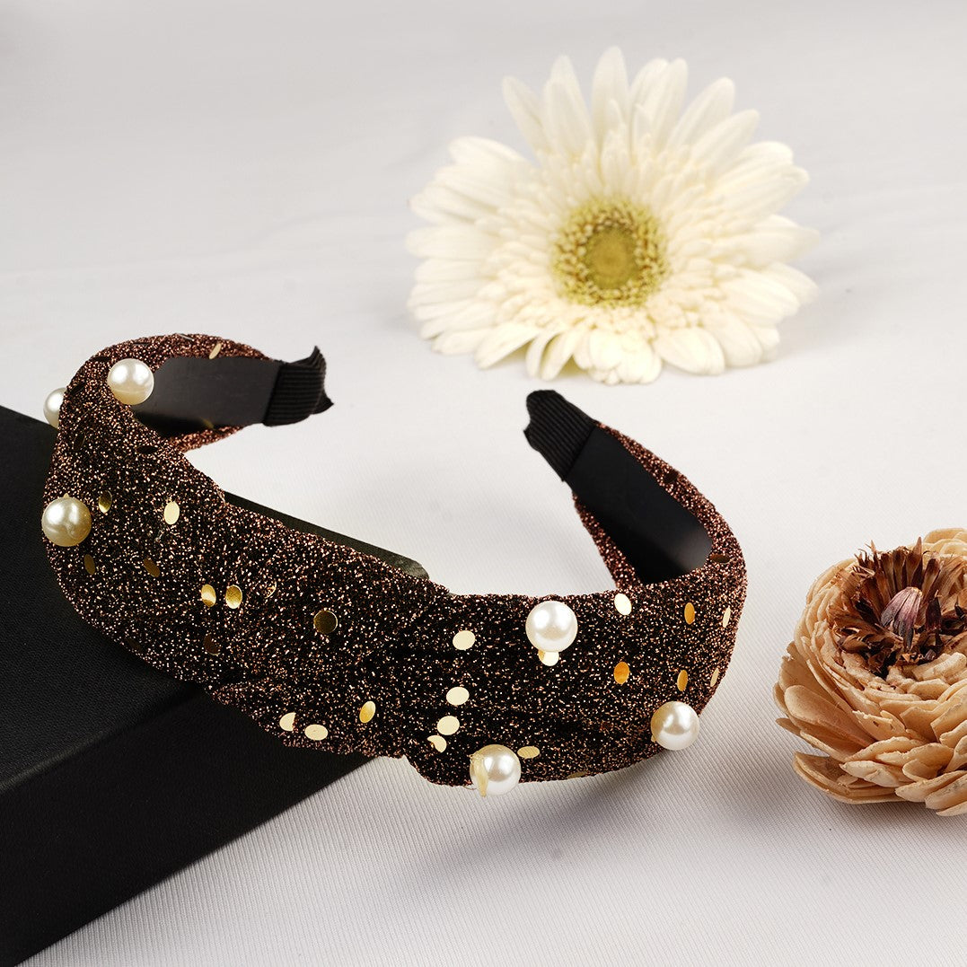 Laida Women Brown Embellished Hairband