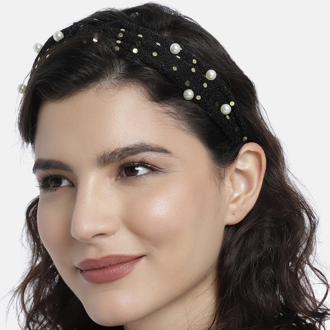 Laida Women Black Embellished Hairband