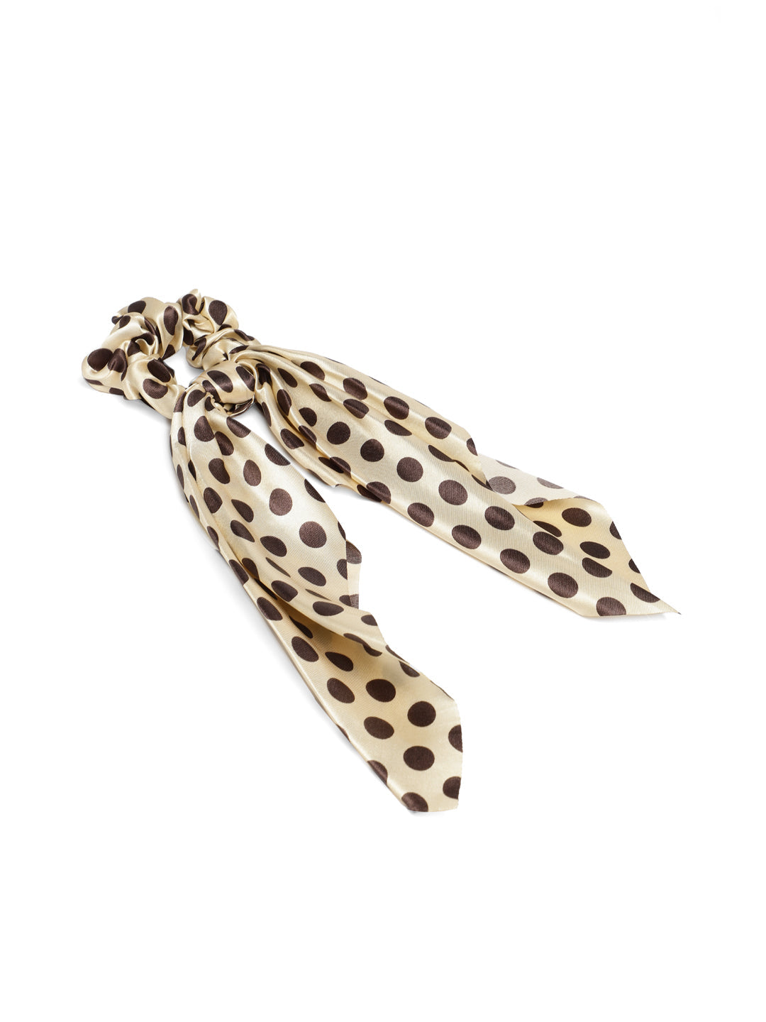 Laida Set of 2 Polka Dots Printed Scrunchies With Knot Detail