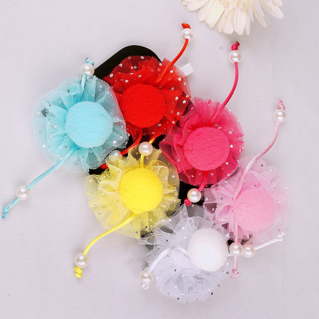 Set of 6 Beaded Hat-Style Alligator Hair Clip